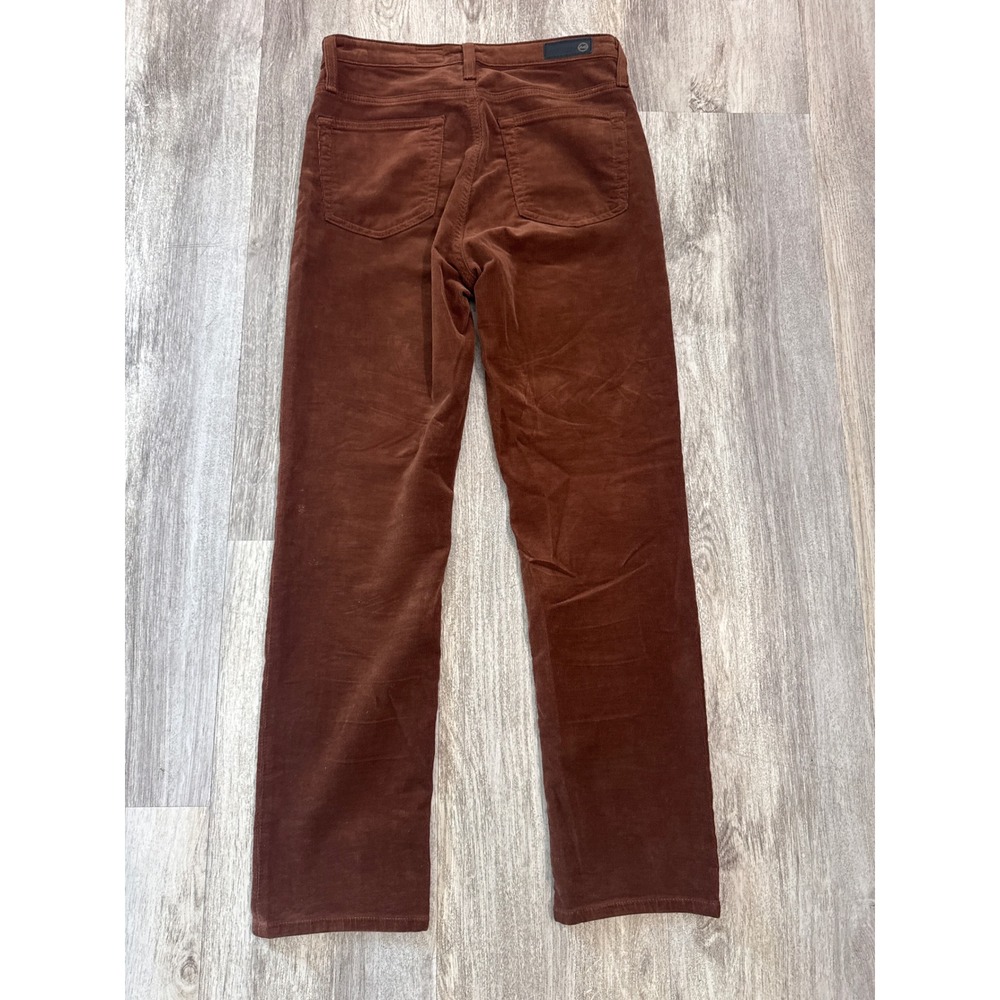 AG Adriano Goldschmied The Isabelle Button-Up Brown Corduroy Straight Crop 27R - Picture 4 of 10